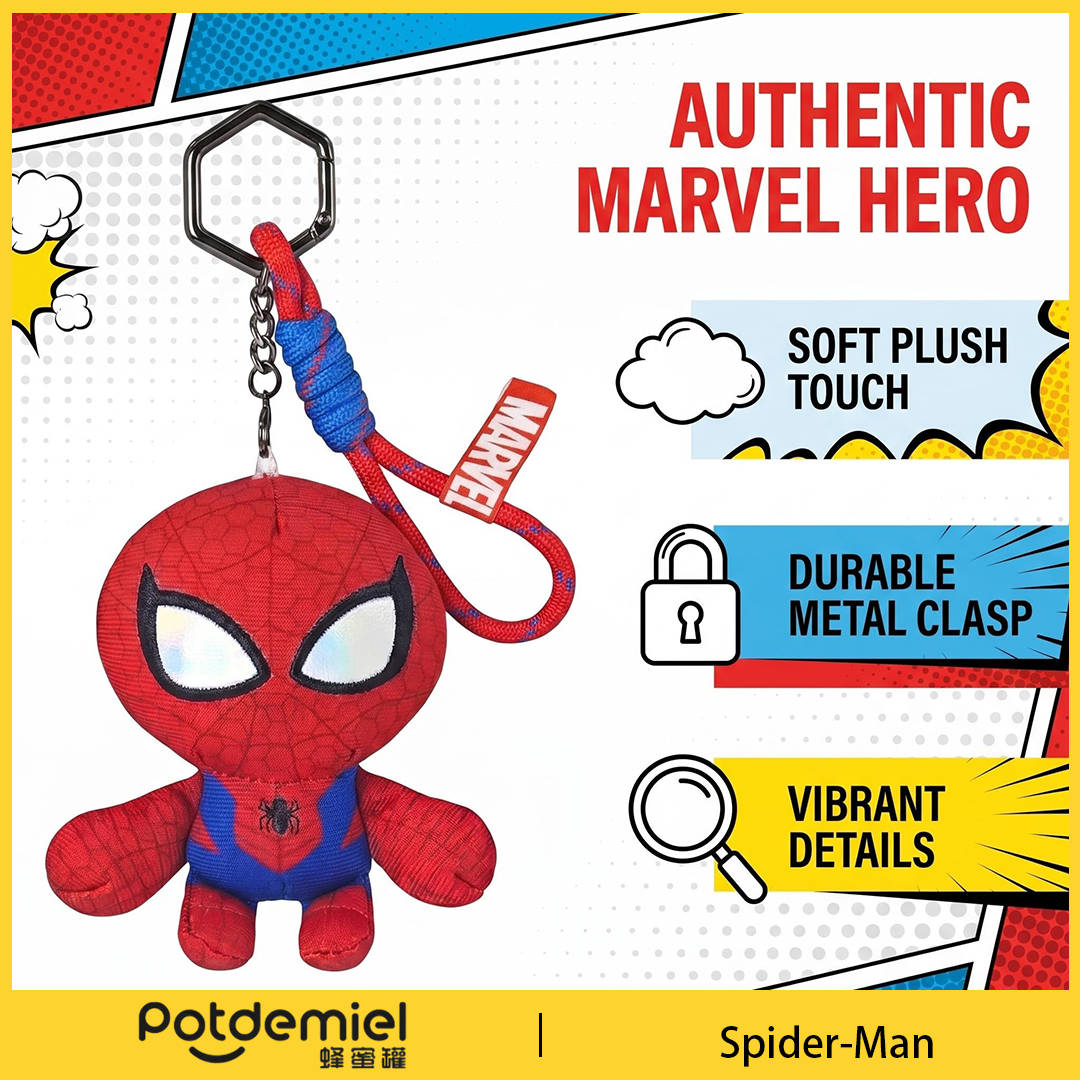 Women Bags Collection - Potdemiel Marvel Spider Man Plush Keychain