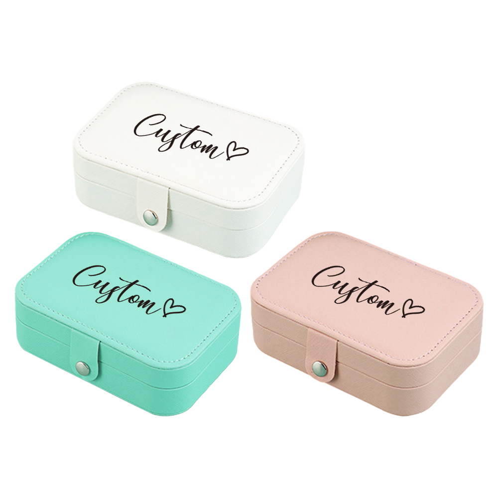 Women'S Bag - Personalized Customized Portable Button Jewelry Box