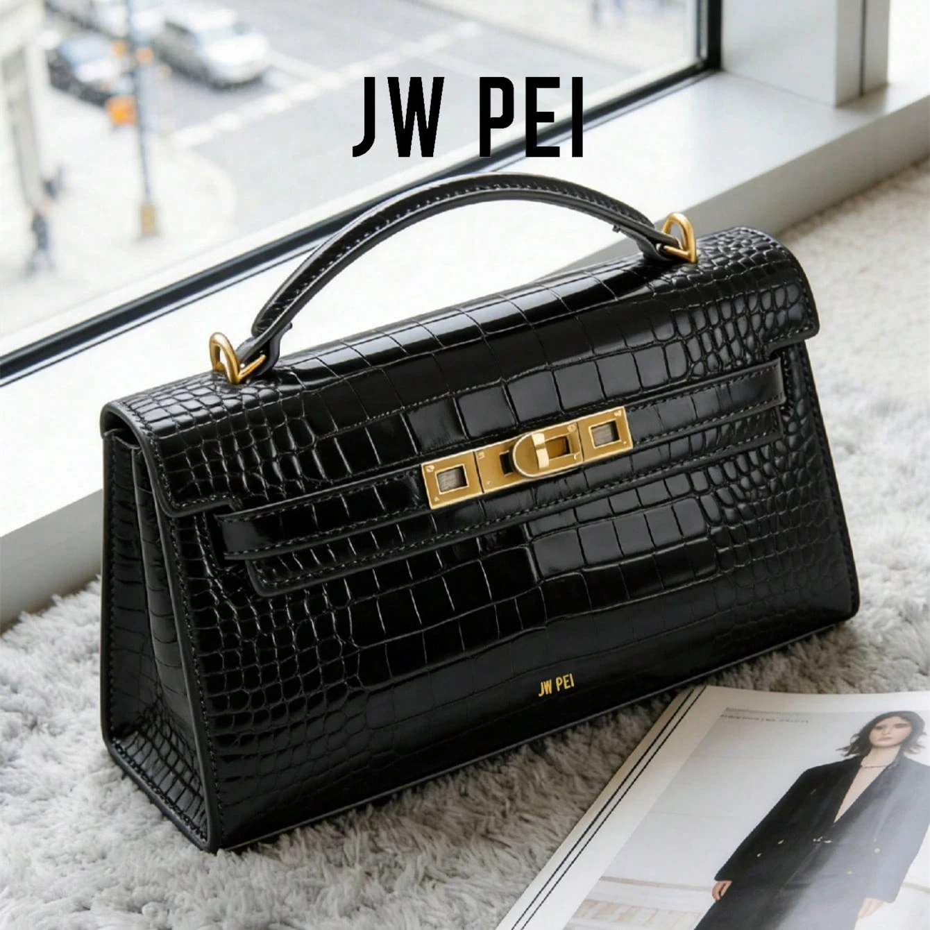 Women Bags Jw Pei - Luxury Leather and Woven Handbag with