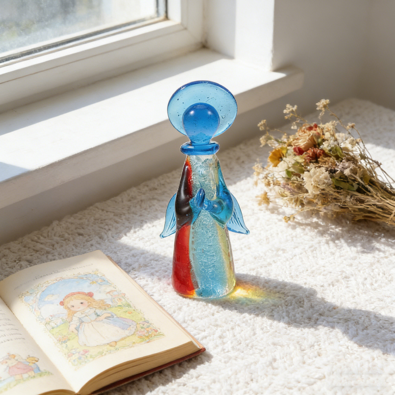Women Bags Handmade - Glass Guardian Angel Ornament Handmade 3.4