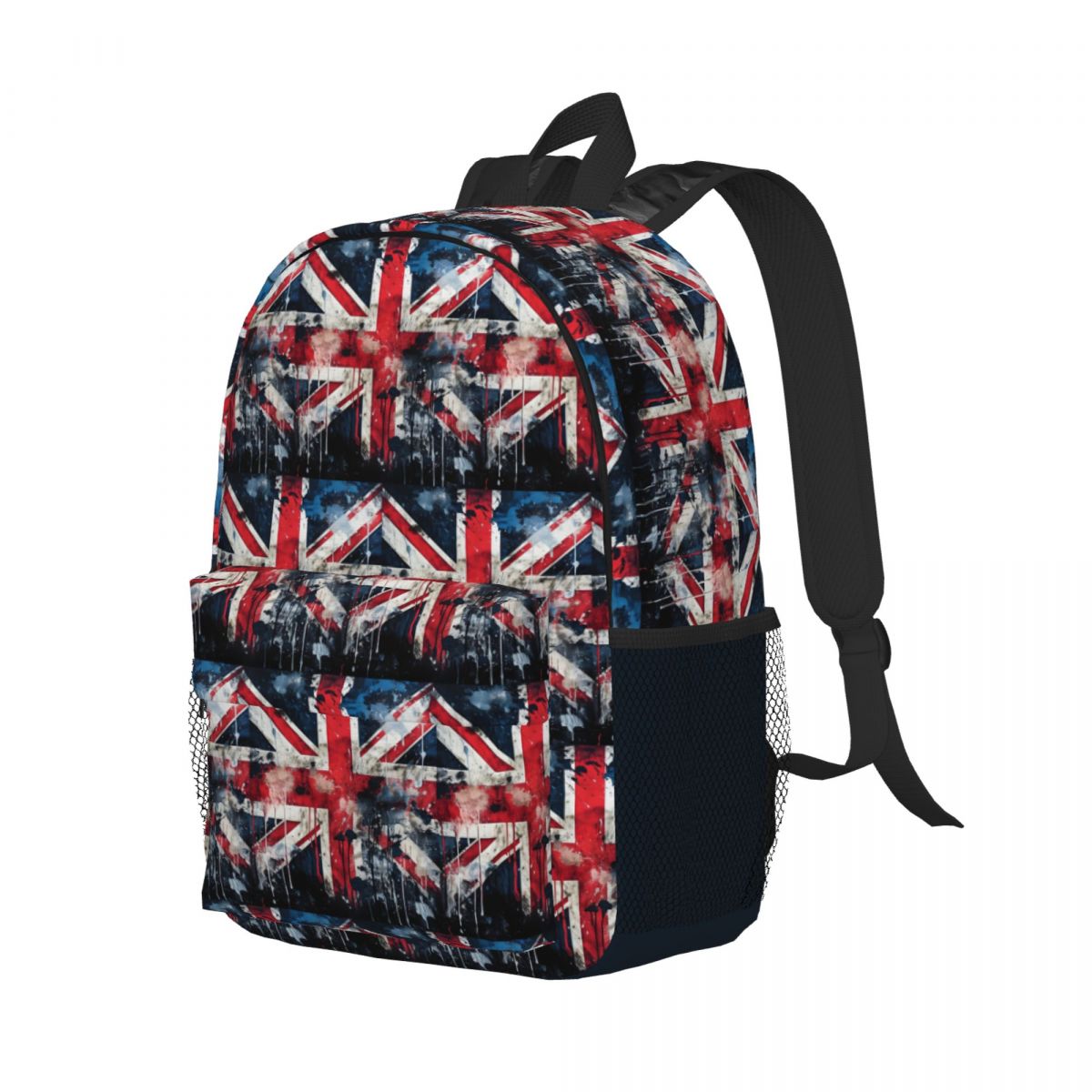 Women Bags In Uk - UK Flag Paint Texture Backpack Student