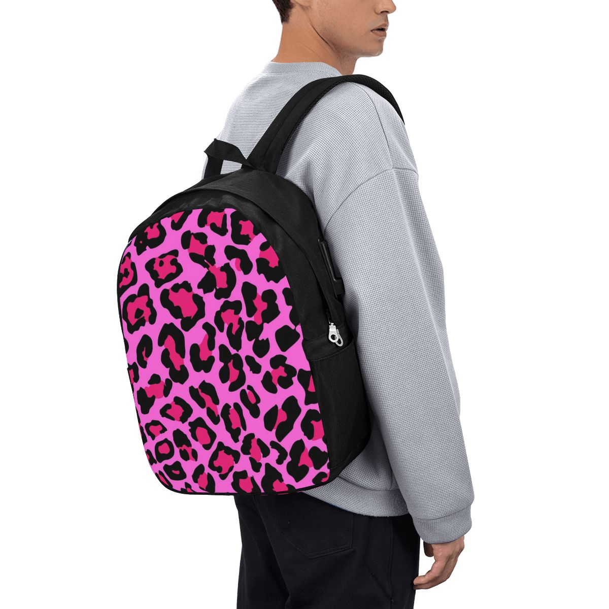 Women Bags College - Hot Pink Leopard Print Backpack Travel