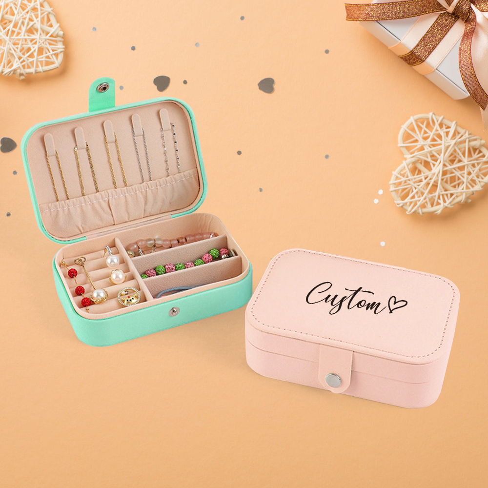 Women'S Bag - Personalized Customized Portable Button Jewelry Box