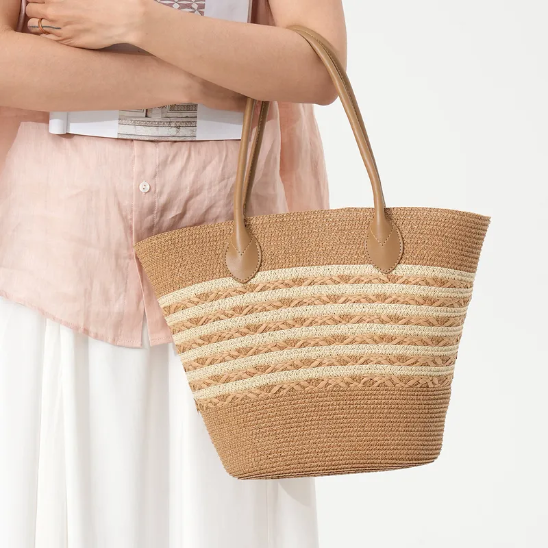 Striped woven straw beach tote - Women'S Bag 리뷰 및 가격