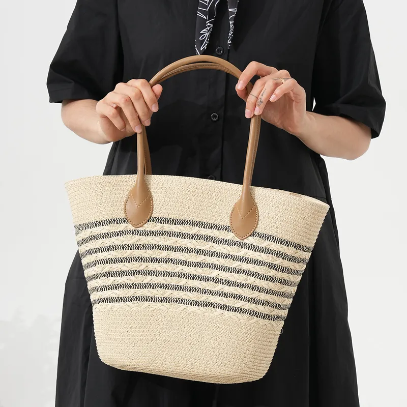 Striped woven straw beach tote - Women'S Bag 리뷰 및 가격