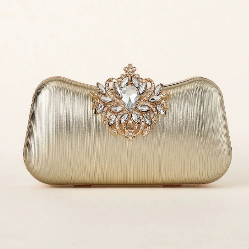 Dark Green Velvet Clutch Bag L - Women Bags Golden 리뷰 및 가격