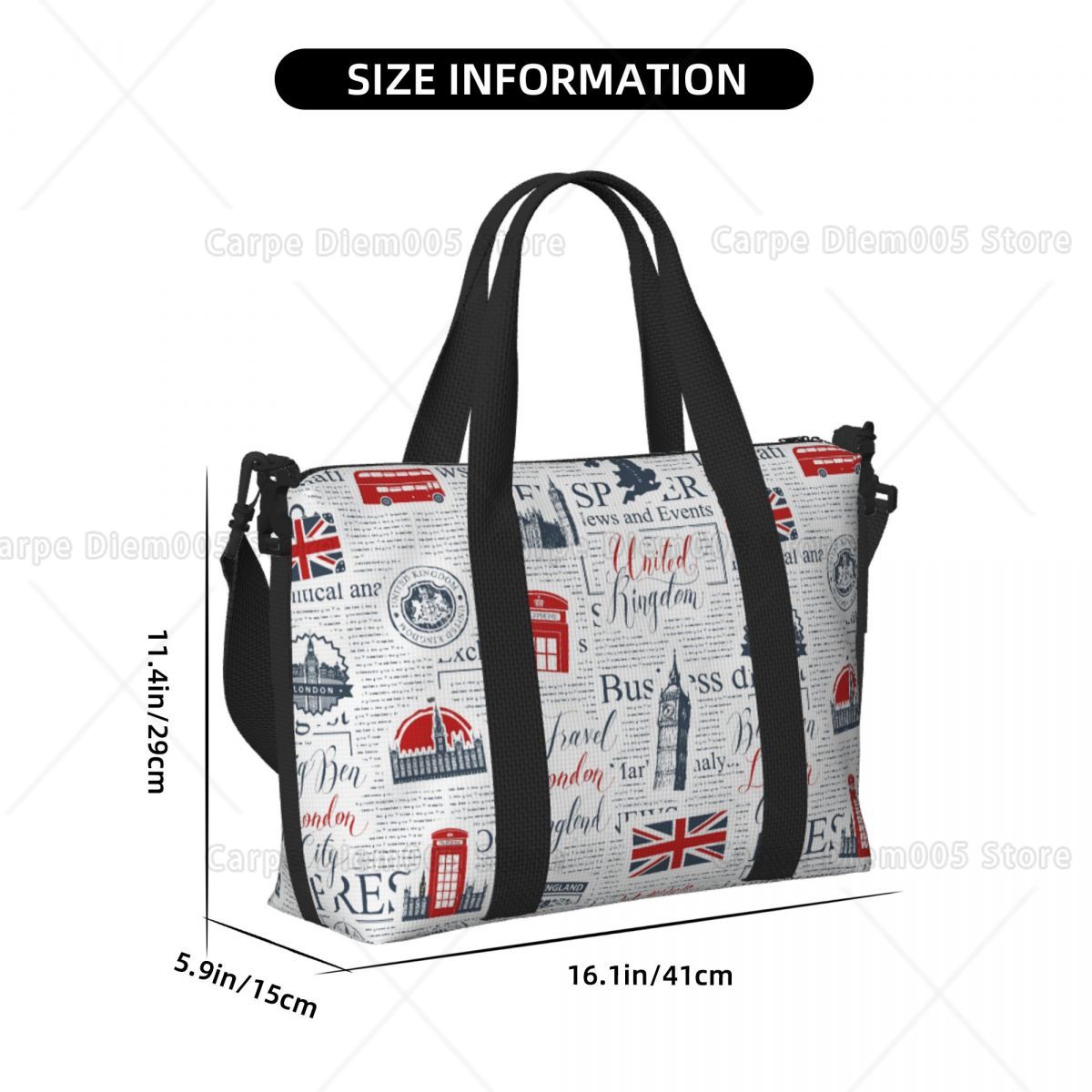 Vintage UK London Newspaper Tr - Women Bags In Uk 리뷰 및 가격