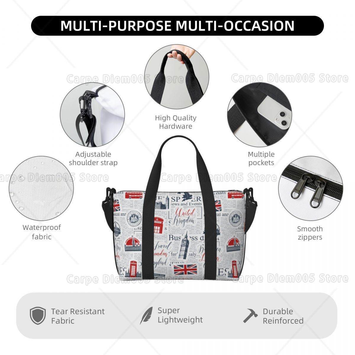 Vintage UK London Newspaper Tr - Women Bags In Uk 리뷰 및 가격