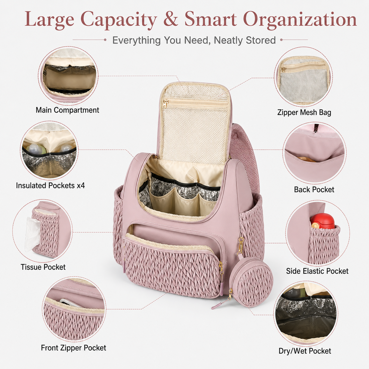 Large Capacity Diaper Bag Back - Women Bags Pk 리뷰 및 가격