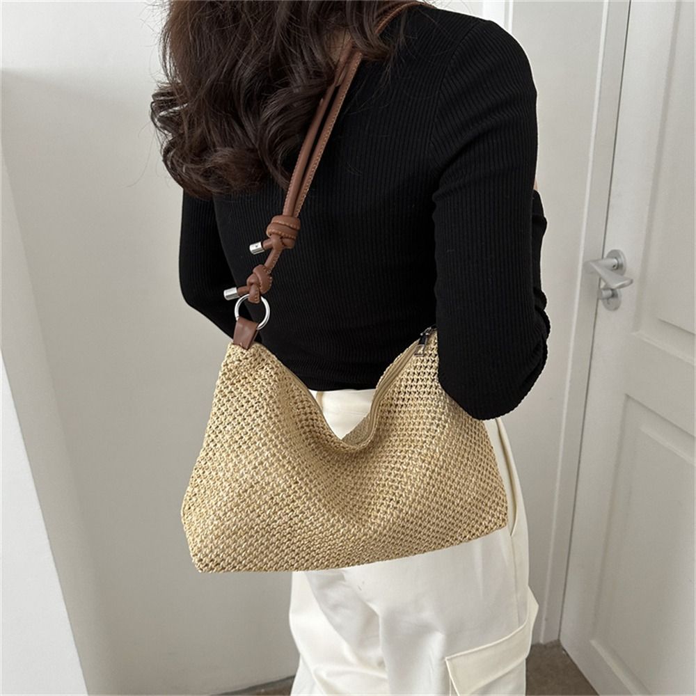 Large Capacity Woven Straw Bag - Women Bags Handmade 리뷰 및 가격