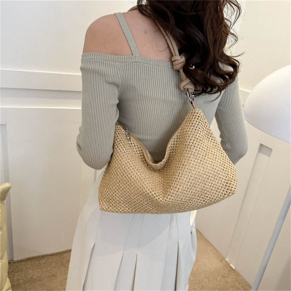 Large Capacity Woven Straw Bag - Women Bags Handmade 리뷰 및 가격