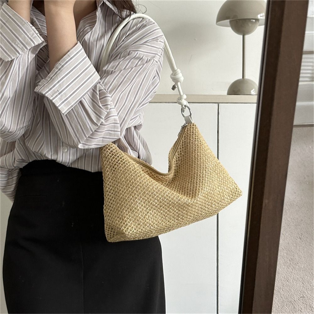 Large Capacity Woven Straw Bag - Women Bags Handmade 리뷰 및 가격