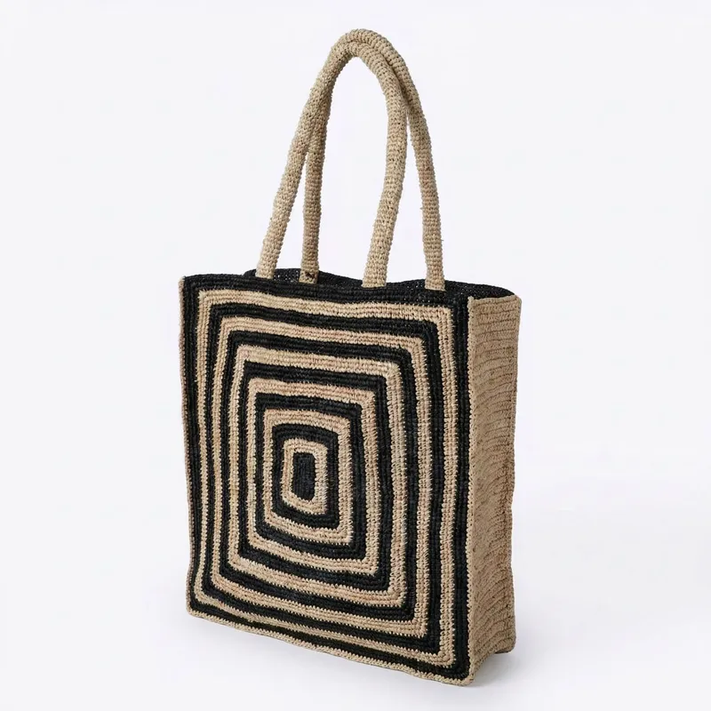 Striped raffia woven straw bag - Women Bags Luxury 리뷰 및 가격