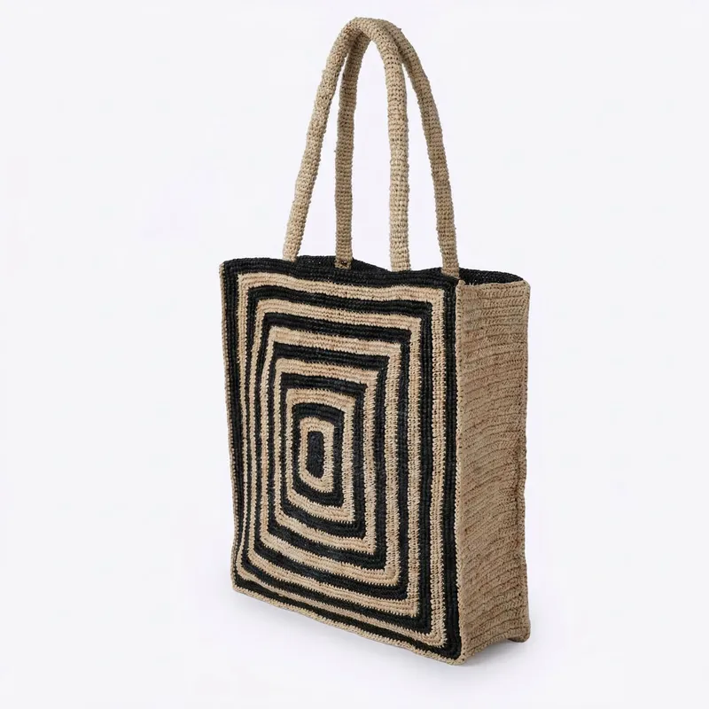 Striped raffia woven straw bag - Women Bags Luxury 리뷰 및 가격