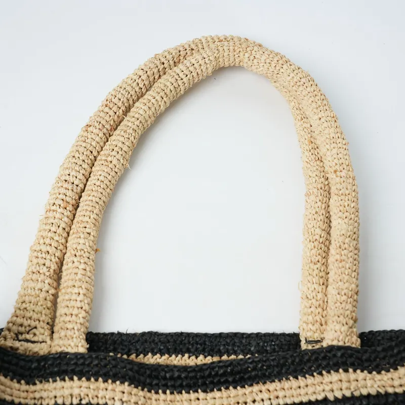 Striped raffia woven straw bag - Women Bags Luxury 리뷰 및 가격