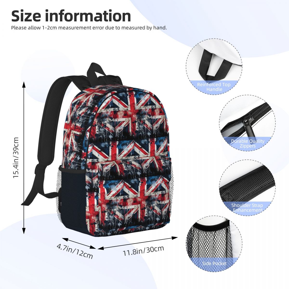 UK Flag Paint Texture Backpack - Women Bags In Uk 리뷰 및 가격