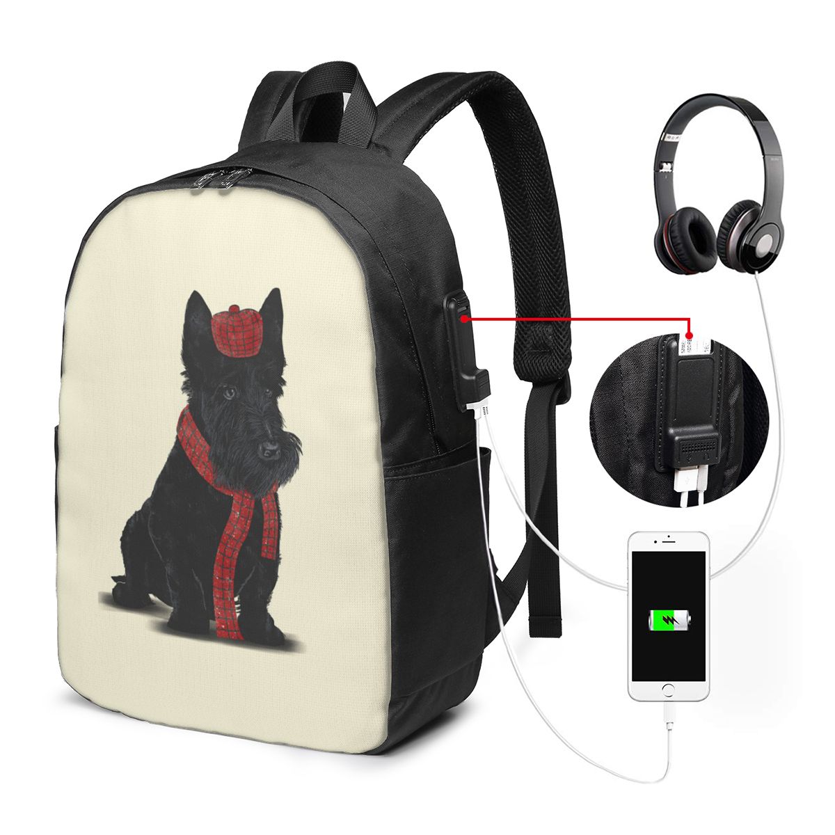 I Love My Scotties Dog 3 Backp - Women Bags College 리뷰 및 가격