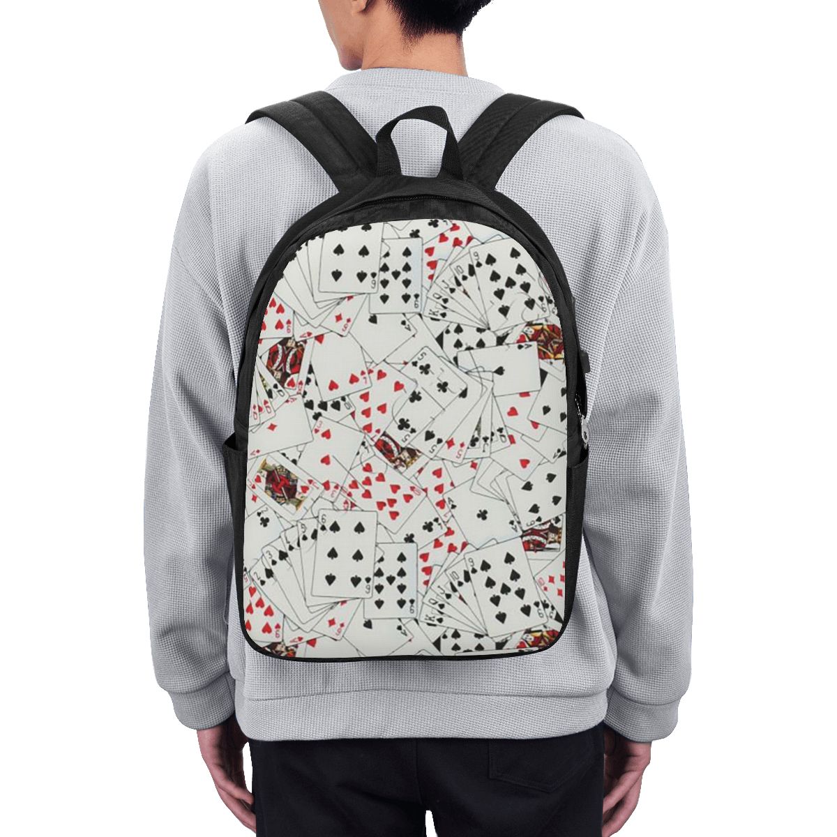 Playing Cards Poker Print Back - Women Bags College 리뷰 및 가격