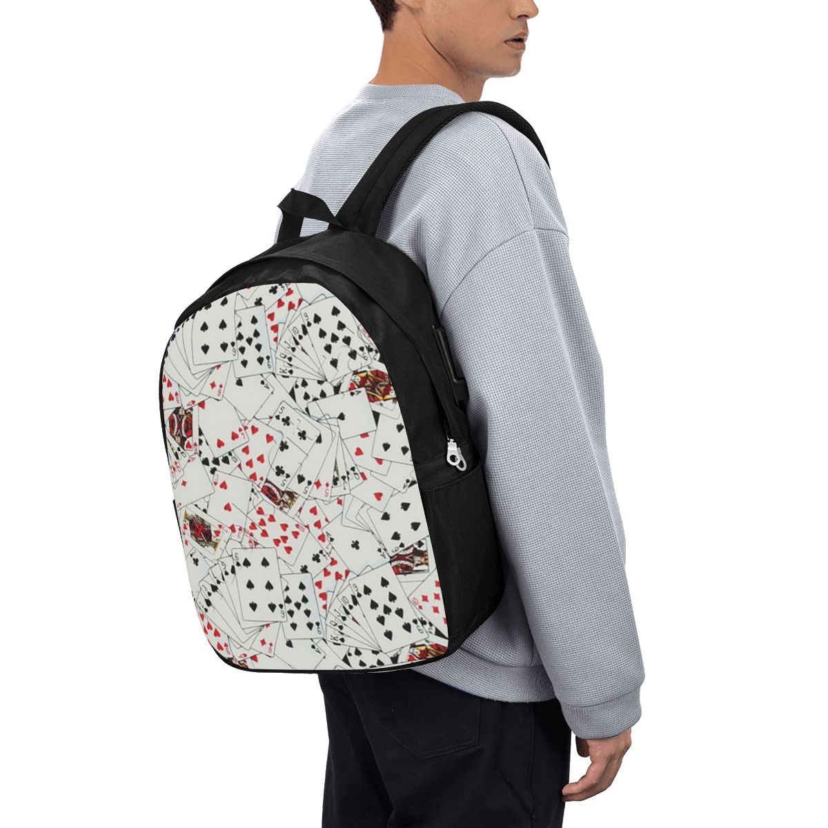 Playing Cards Poker Print Back - Women Bags College 리뷰 및 가격