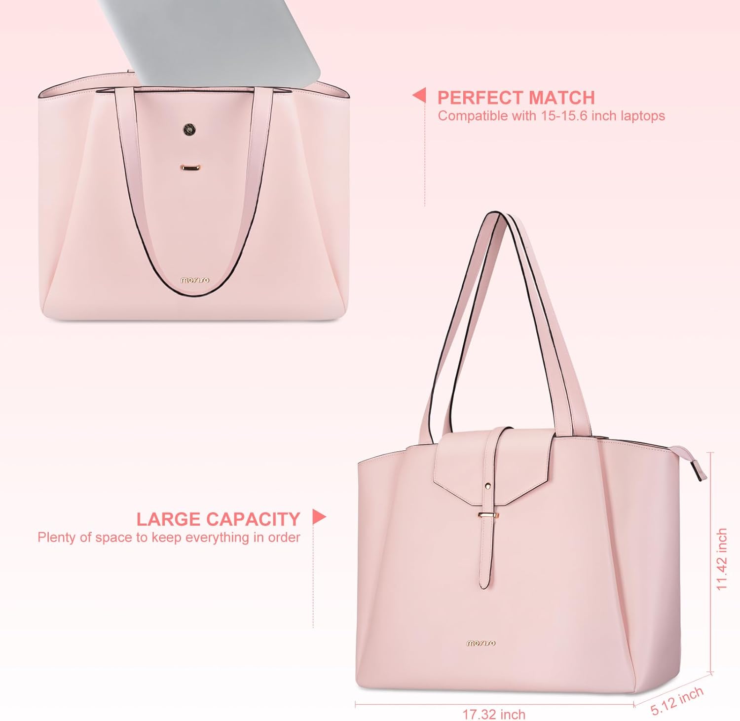 Laptop Tote Bag PU Leather Wom - Women Bags Pk 리뷰 및 가격