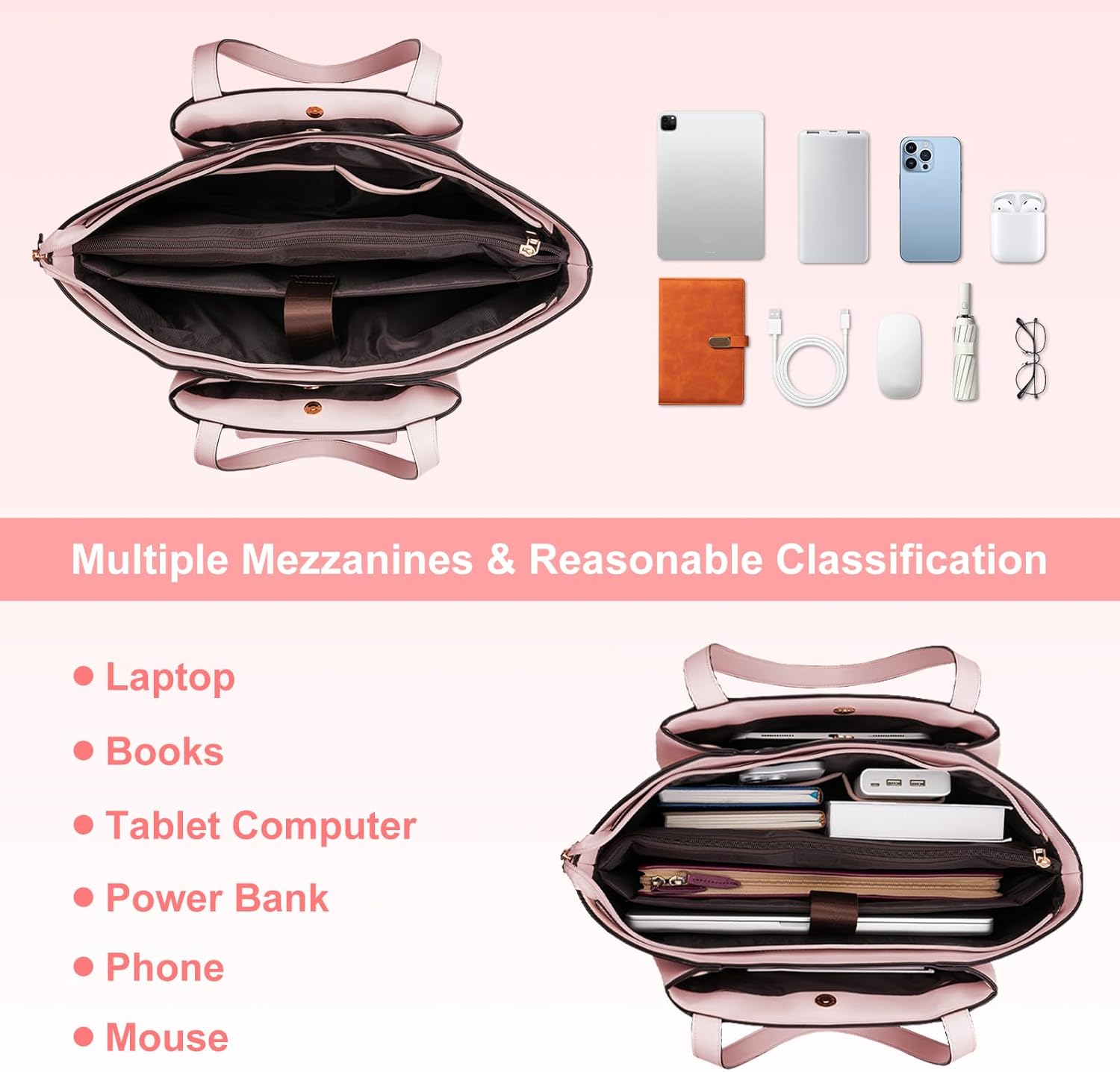 Laptop Tote Bag PU Leather Wom - Women Bags Pk 리뷰 및 가격