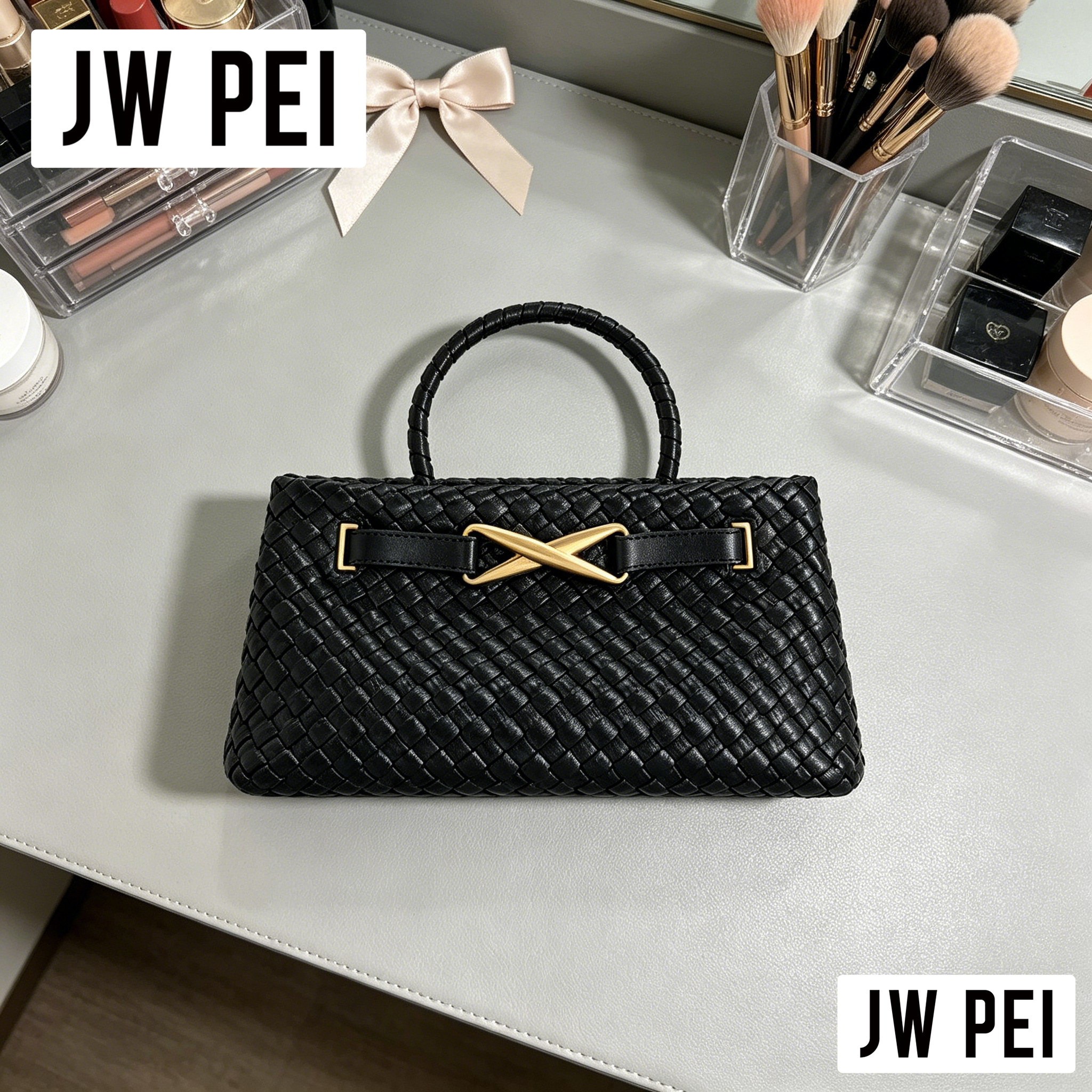 Black JW PEI Braided Leather M - Women Bags Jw Pei 리뷰 및 가격