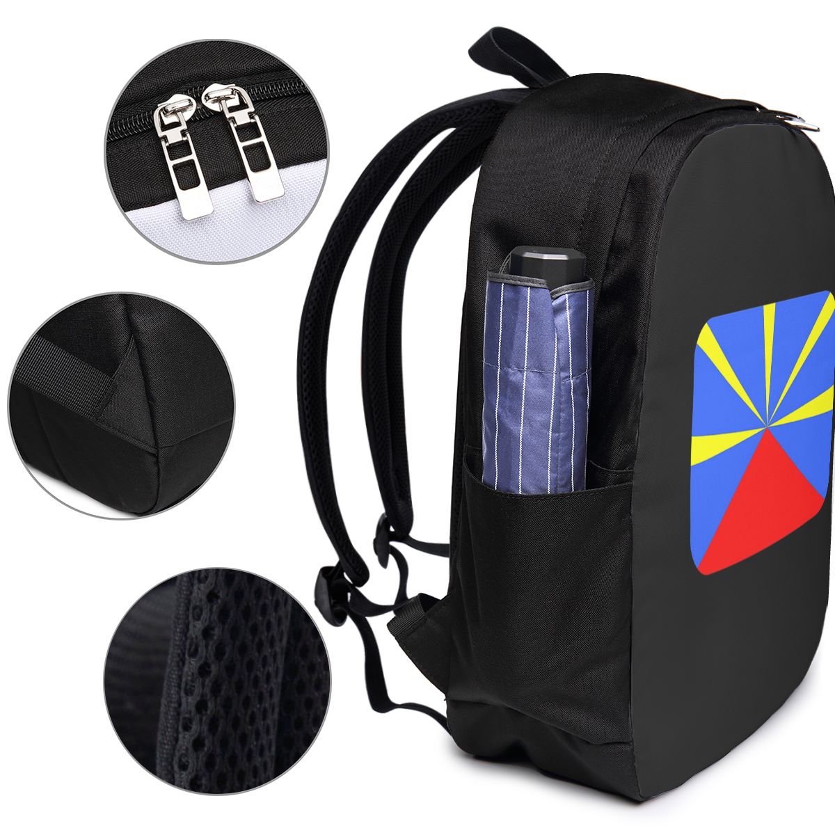 974 Reunion Island Flag Backpa - Women Bags College 리뷰 및 가격