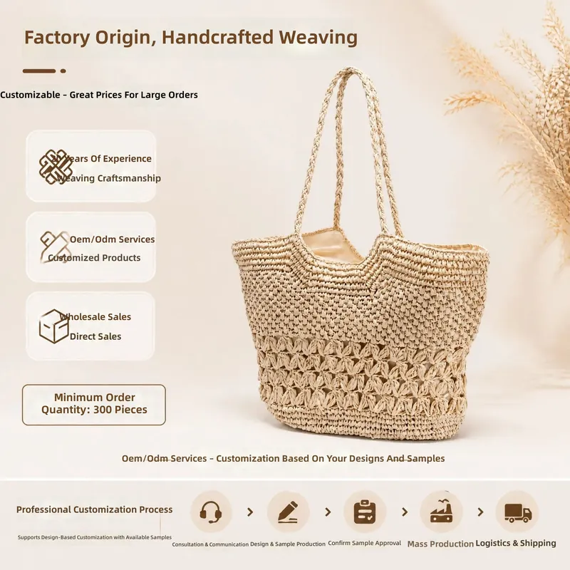 Hollow Woven Paper Rope Straw  - Women Bags Handmade 리뷰 및 가격