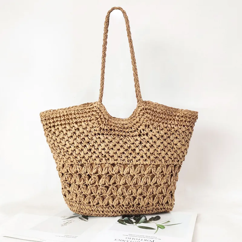 Hollow Woven Paper Rope Straw  - Women Bags Handmade 리뷰 및 가격