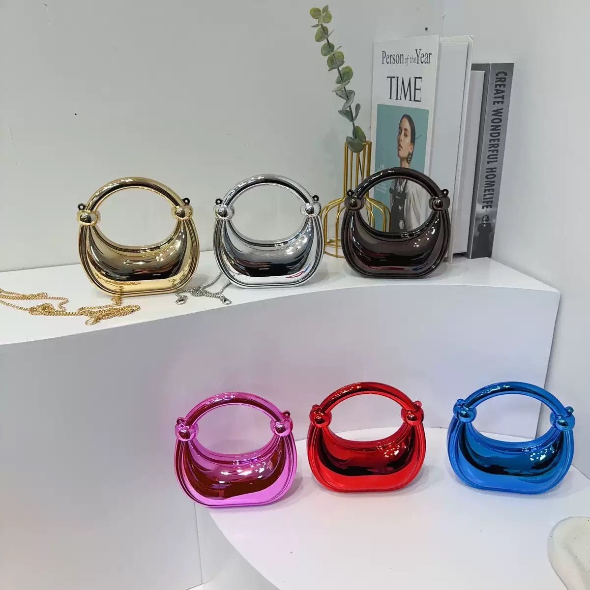 Mini Golden Evening Bag Purses - Women Bags Golden 리뷰 및 가격