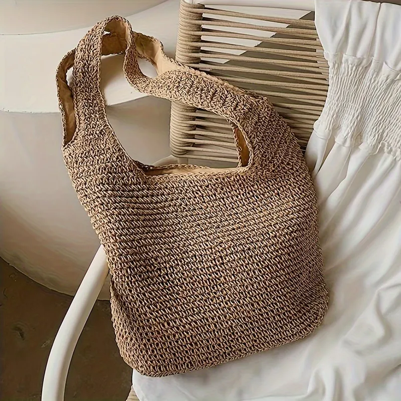 High-end hand-woven straw tote - Women'S Bag 리뷰 및 가격