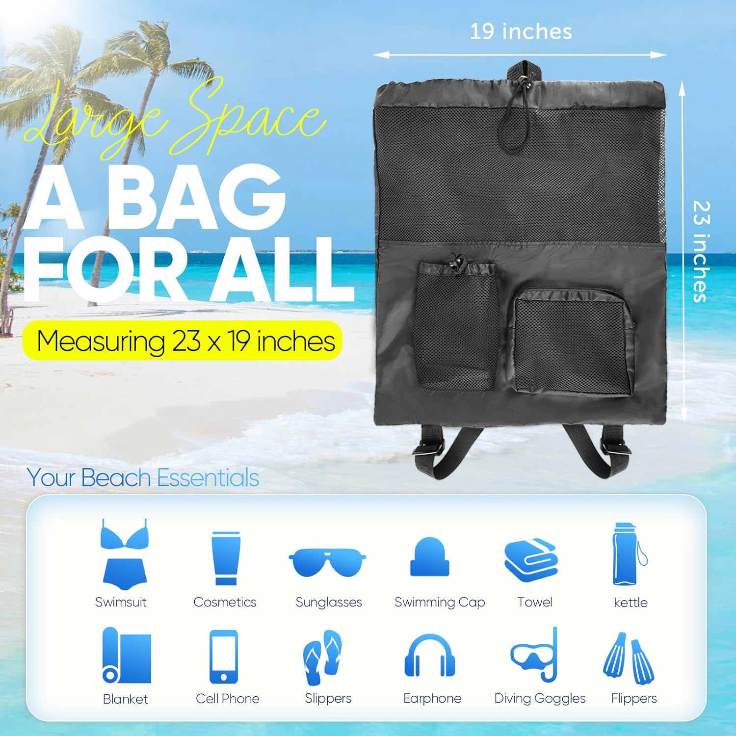 Swim Mesh Beach Bag, Waterproo - Women'S Bag 리뷰 및 가격