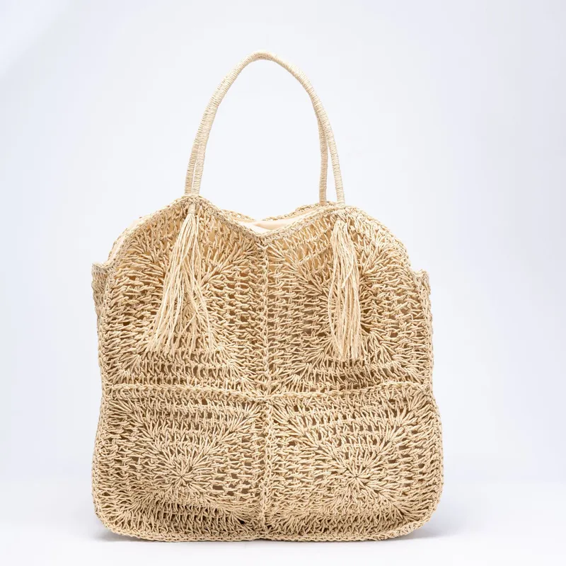 Straw Handwoven Tote Bag with  - Women'S Bag 리뷰 및 가격