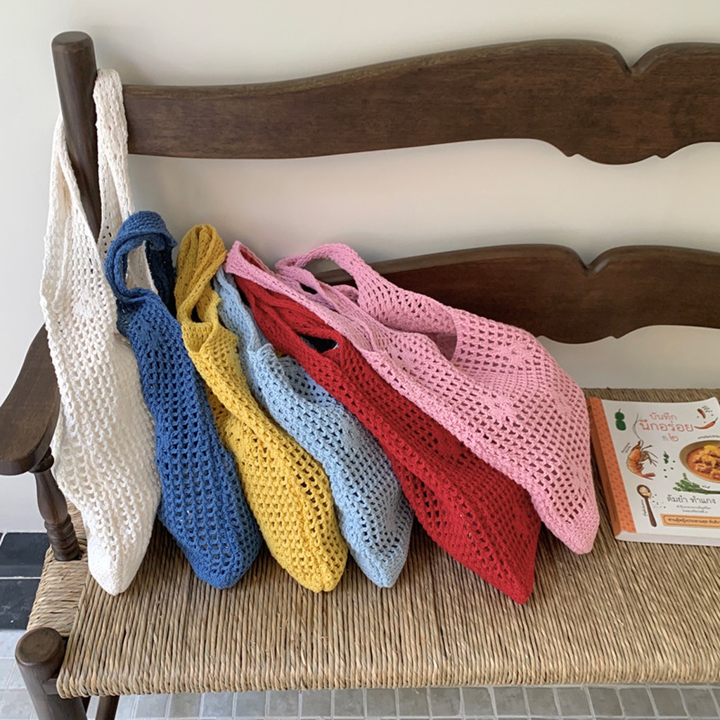 Crochet Bag Handmade Hollow Ou - Women Bags Handmade 리뷰 및 가격