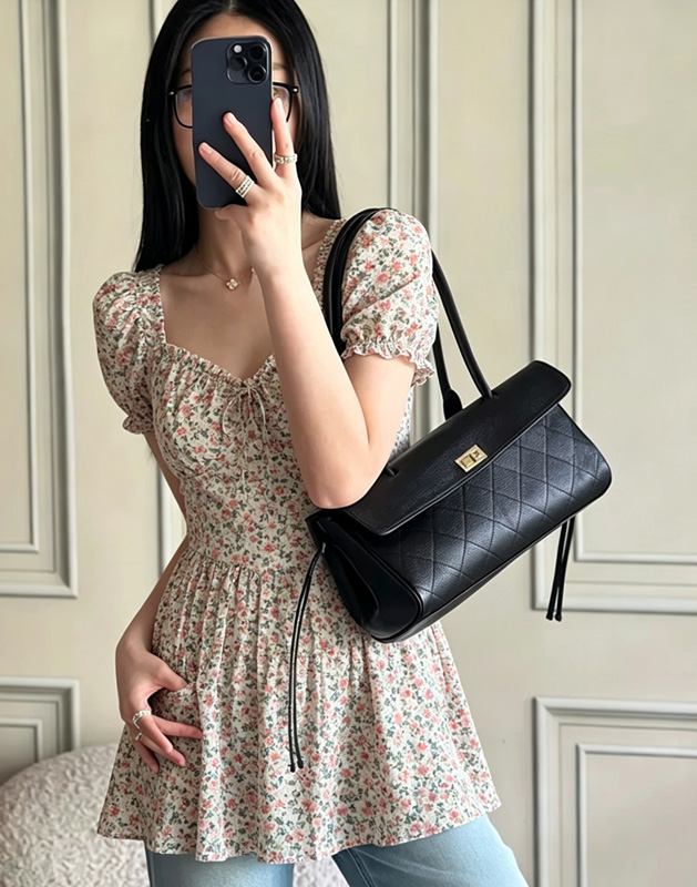 CLAREGQI  2026 New Genuine Lea - Top Handle Structured 리뷰 및 가격