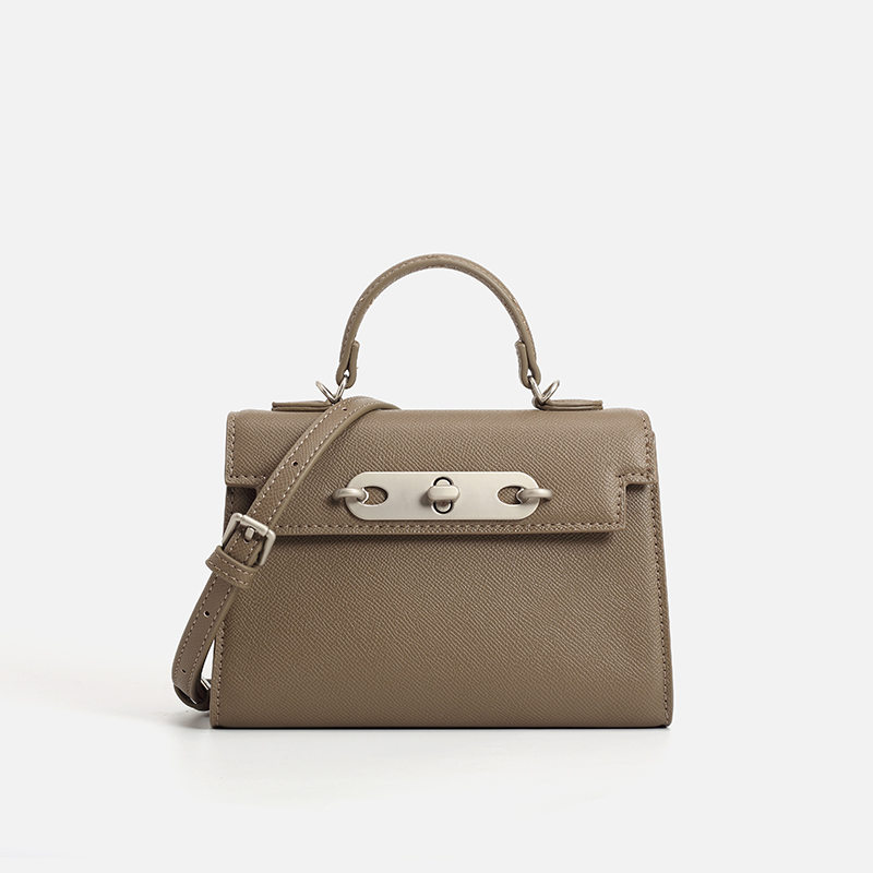 Women Taupe Saffiano Leather T - Top Handle Structured 리뷰 및 가격