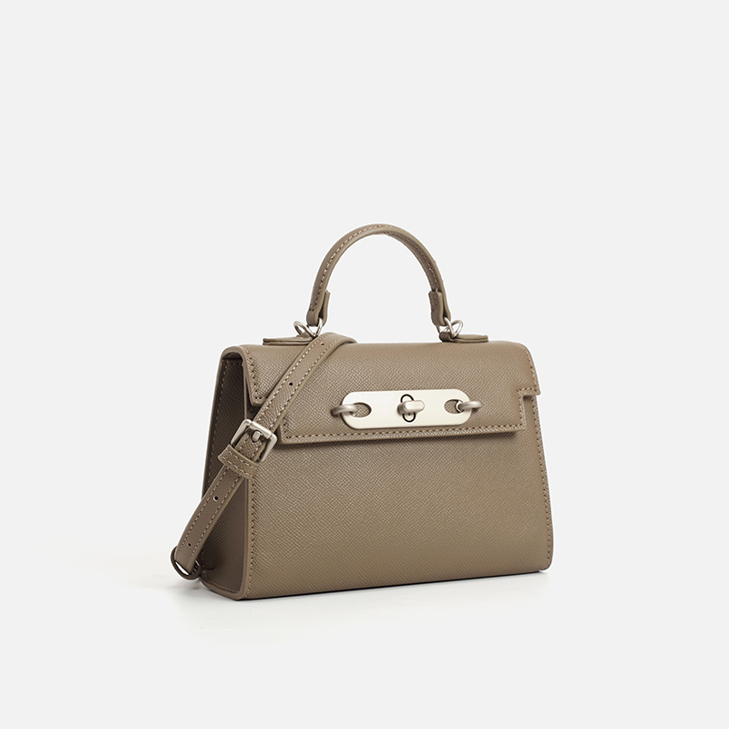 Women Taupe Saffiano Leather T - Top Handle Structured 리뷰 및 가격