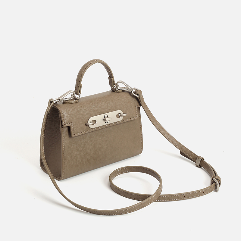 Women Taupe Saffiano Leather T - Top Handle Structured 리뷰 및 가격