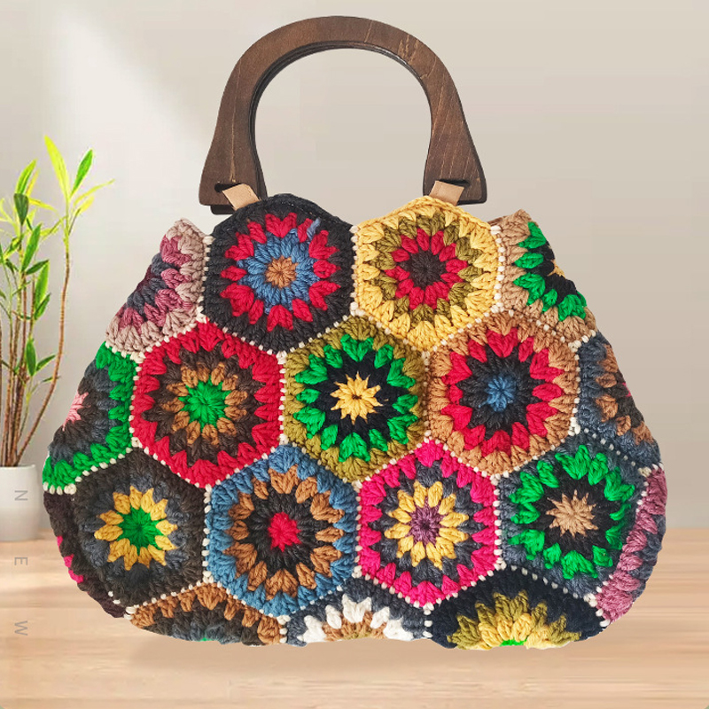 Bohemian Granny SquareCrochet  - Women Bags Handmade 리뷰 및 가격